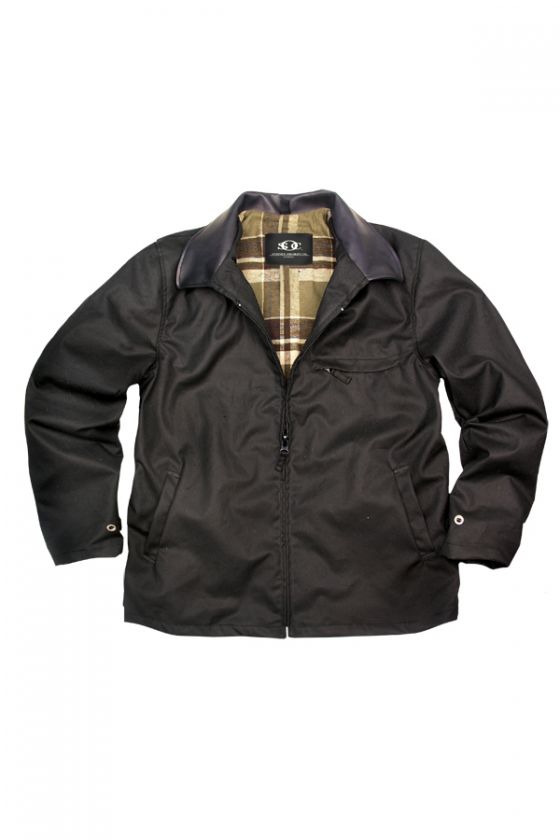 Kakadu Collinswood Coat   Oilskin Black casual or work style  