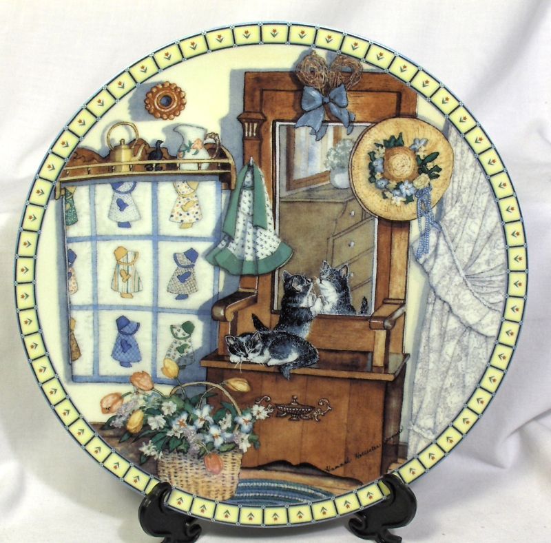 KNOWLES MIRROR MISCHIEF COZY COUNTRY CORNERS PLATE  