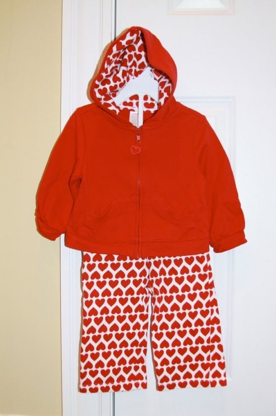 GYMBOREE Valentines Hearts Jacket Pants Outfit 18 24 Mo  