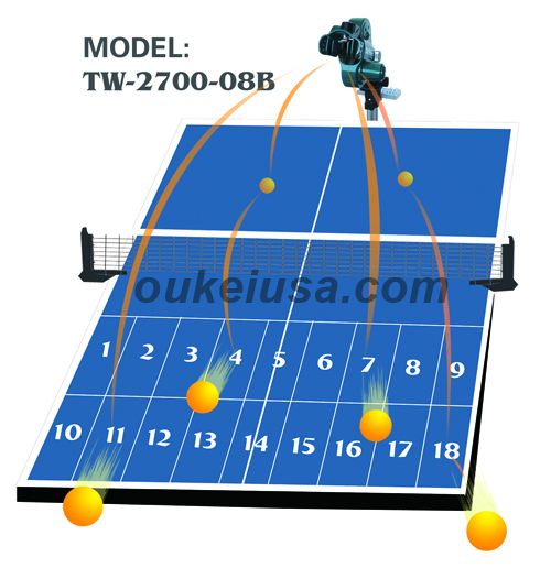 Table Tennis Robot Oukei TW2700 08B New Version   