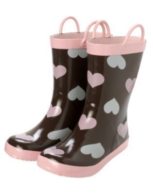 GYMBOREE KITTY GLAMOUR HEART RAINBOOTS 10 11 12 13 1 3  