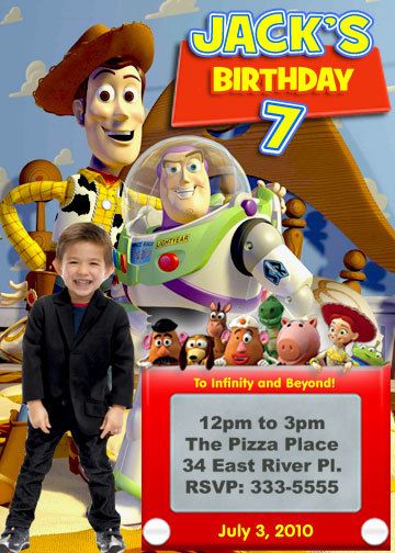 TOY STORY BUZZ LIGHTYEAR BIRTHDAY PARTY INVITATIONS  