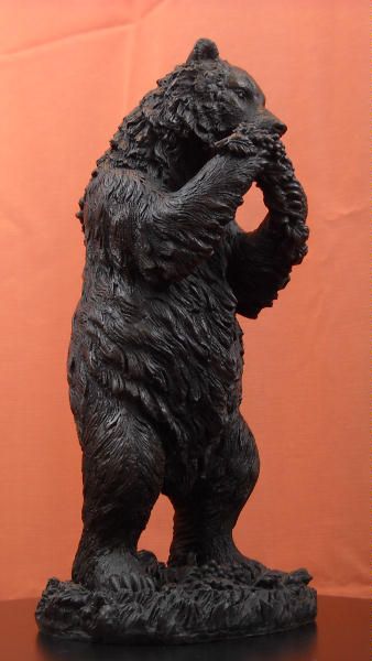   Whimsical Grizzly Bear Berries Bronze Statue ON SALE  