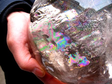 12.0lb AAA++ smoky QUARTZ CRYSTAL rainbow SPHERE BALL  