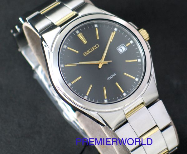 SEIKO 100M SAPPHIRE GOLD STEEL 2 TONE 100M WATCH SGEE35  