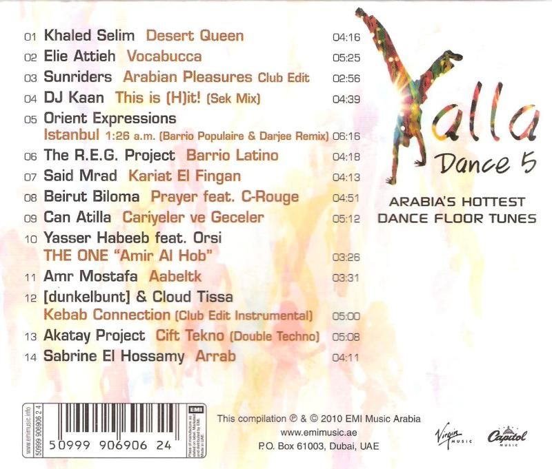 YALLA DANCE 5 Variety Arabia Artists Hottest Dance floor Tunes EMI 