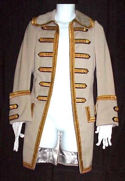 18TH C. / 19TH C. U.S. MILITARY DRESS CUTAWAY W/ GLOVES  