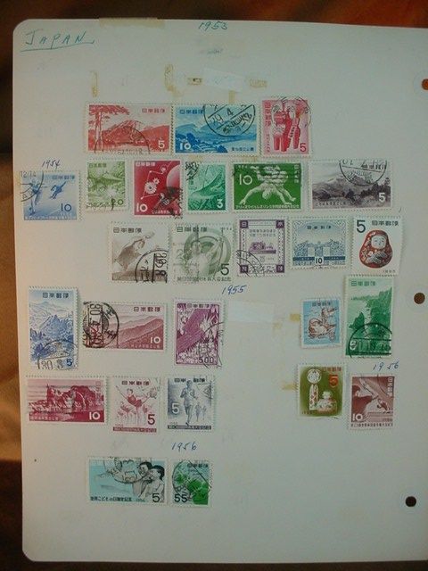 JAPAN ASIA Asian Japanese OLYMPICS STAMPS Page from Old Collection LOT 