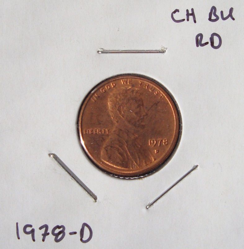 1978 D Lincoln Memorial One Cent Penny Small Cent BU  