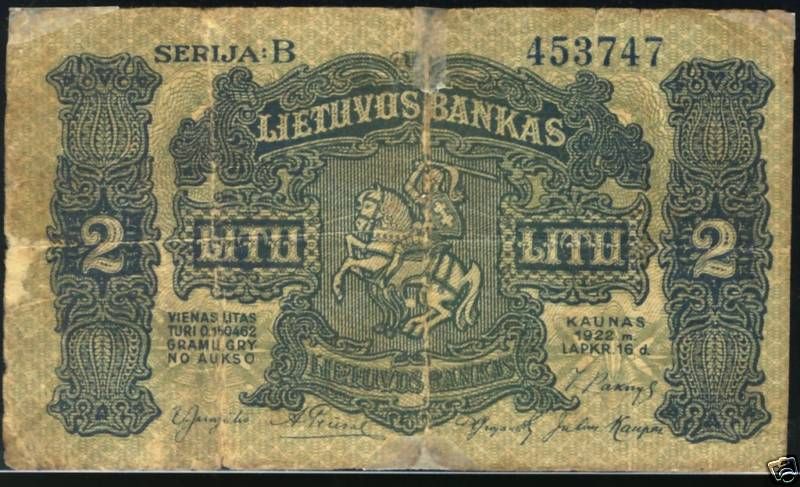 Lithuania 2 Litu 1922, P.14  