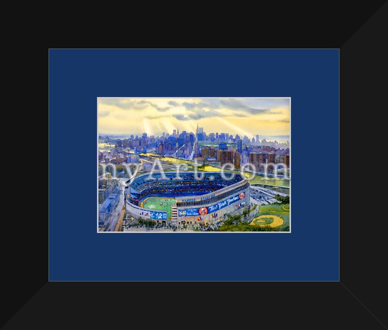 Yankee Stadium Watercolor Reproduction Picture  Brand New