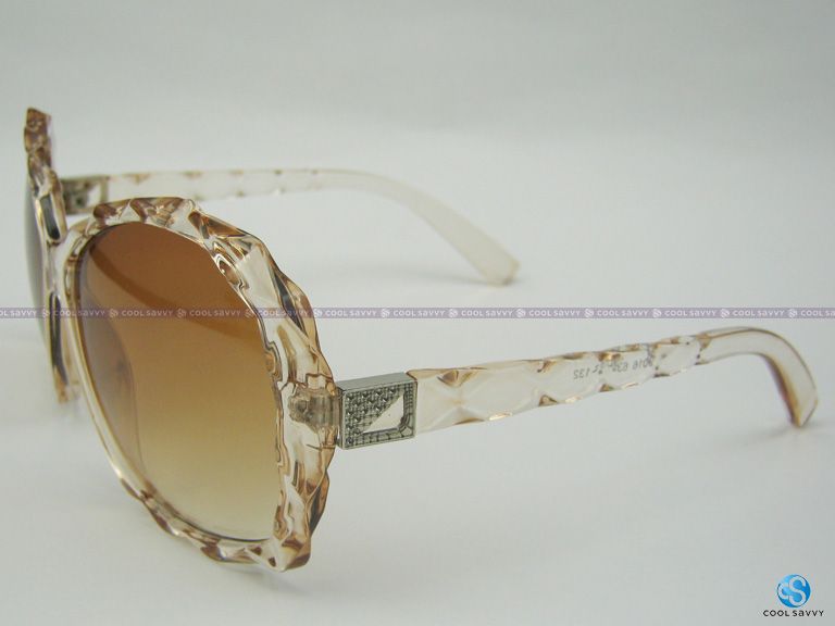 Designer Inspired Crystal Style Oversize Sunglasses SJ016  