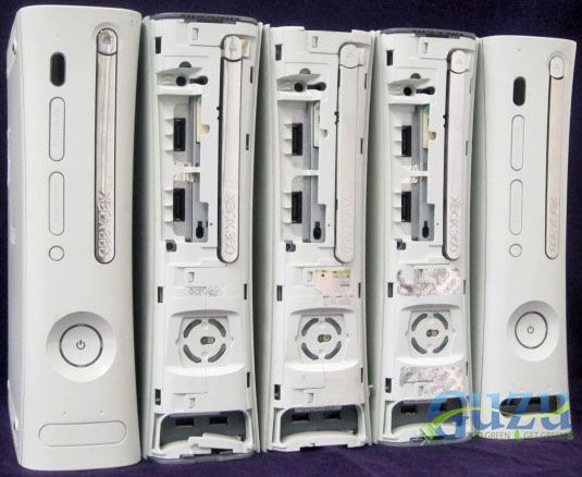 LOT of 5 Microsoft XBOX 360 ARCADE CORE SYSTEM CONSOLES BROKEN AS IS 