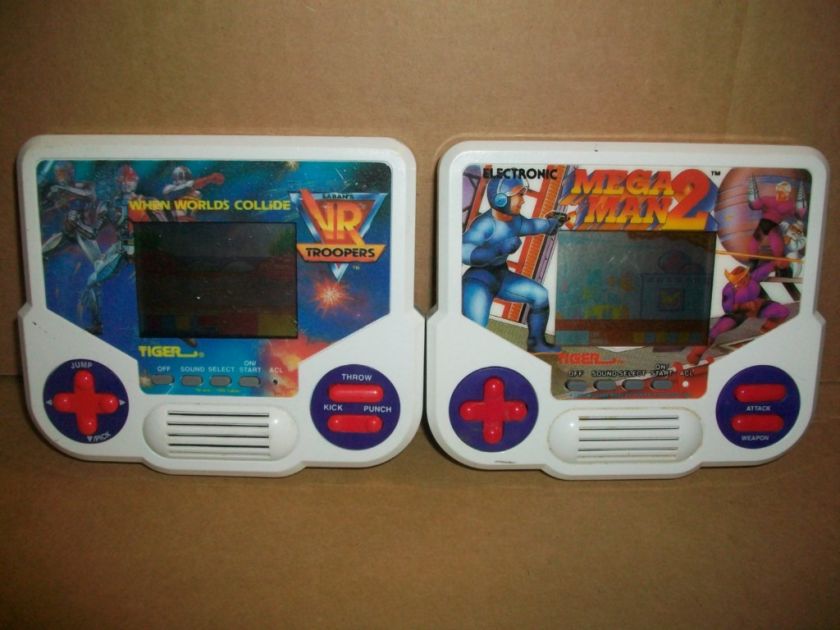 VINTAGE TIGER HANDHELD GAMES SABANS VR TROOPERS MEGA MAN 2 COLLECTIBLE 