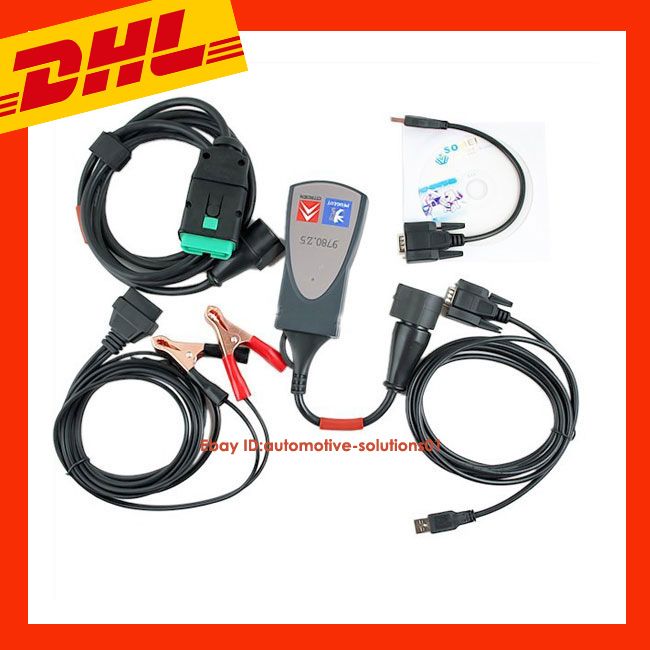   PP2000 Citroen Peugeot diagnostic interface scanner Kit+30pin cable