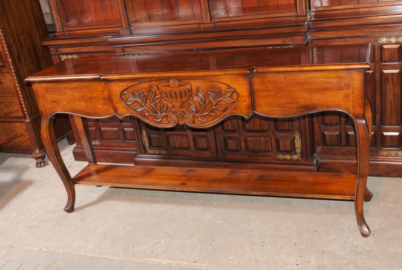 Mahogany Victorian Sideboard Buffet Server Cabinet Hand Carved  