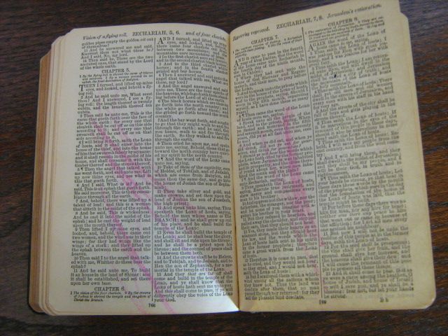 ANTIQUE HOLY BIBLE OXFORD C1885 KING JAMES MINATURE  
