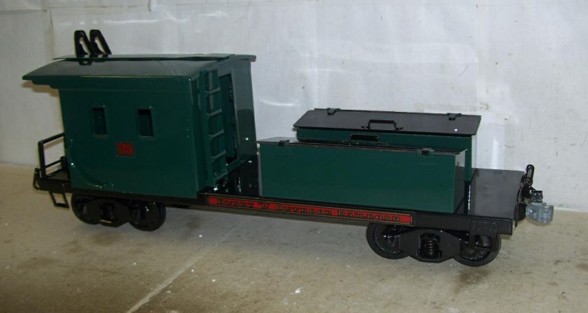 REPRODUCTIONS BUDDY L 2011 W OUTDOOR RAILROAD WORK CABOOSE GREEN