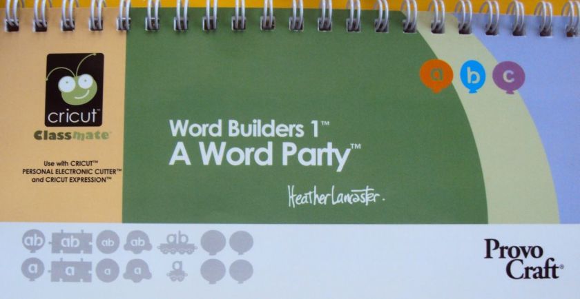 HANDBOOK (only)**for CRICUT**A WORD PARTY**VHTF**EUC  