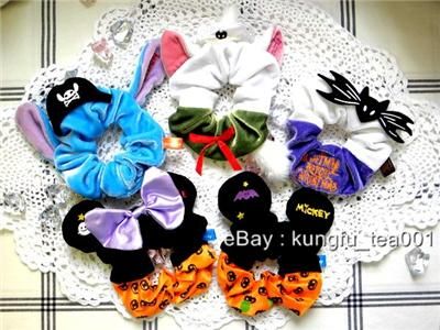 Disney Mickey Mouse Halloween Ponytail Hair Band Bow  