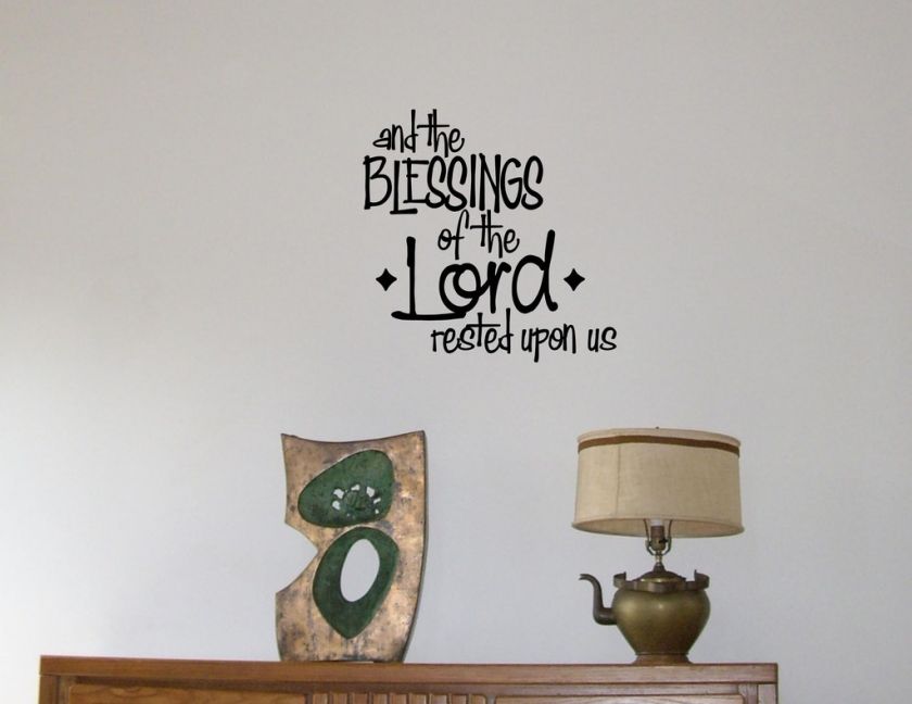 Thanksgiving Vinyl wall decals And the blessings of  