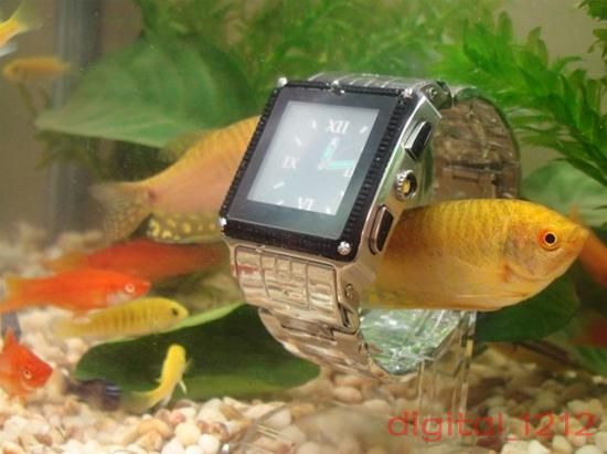 stainless steel Waterproof watch mobile cell phone touch screen 