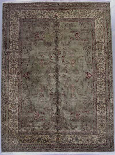 9x12 GREEN FINE PERSIAN SAROUQ ORIENTAL AREA RUG CARPET  