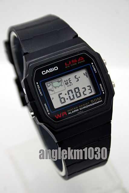 Rare Vintage Casio W 54US USA 6 TIME ZONE Watch JAPAN  