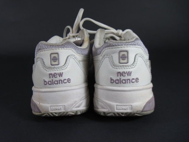 NEW BALANCE White Purple Lace Tie Shoes Sneakers Size 7  