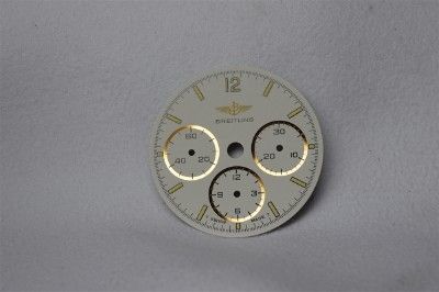 Breitling chronograph dial Matt white lume markers 963  