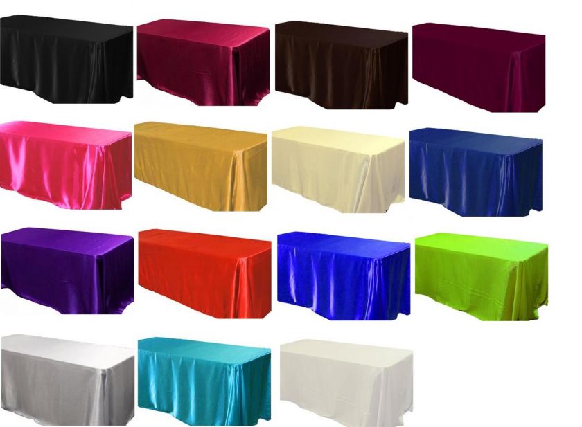 36 x 90x156 RECTANGLE SATIN TABLECLOTH wedding party decorations   15 