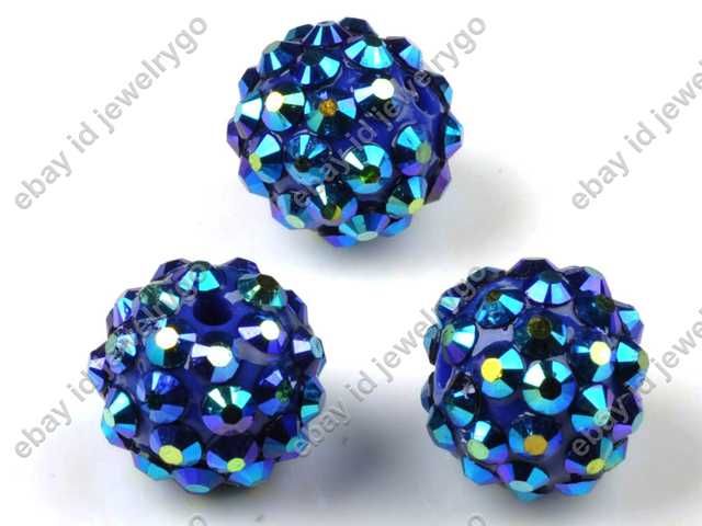   Lots Basketball Wives Resin Rhinestone Ball Hoop Shamball Beads