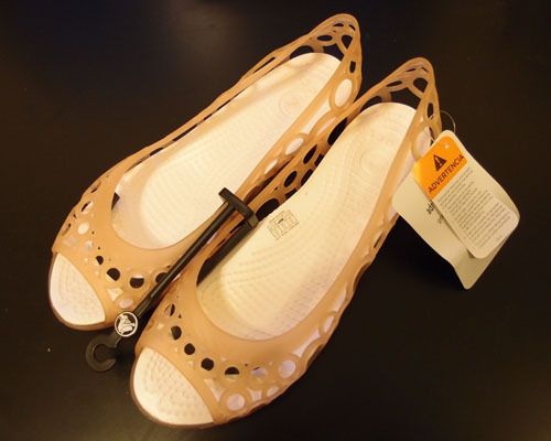 GENUINE CROCS Adrina Flat W7 W8 W9 Orange & Bronze  