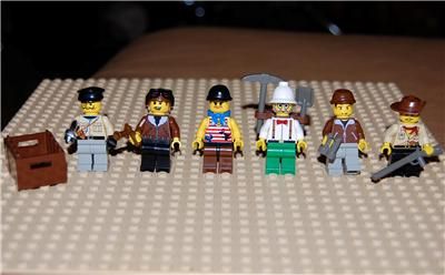 LOT of 6 LEGO ADVENTURERS MINIFIGURE/MINIFIG~DESERT+DINO ISLAND+JUNGLE 