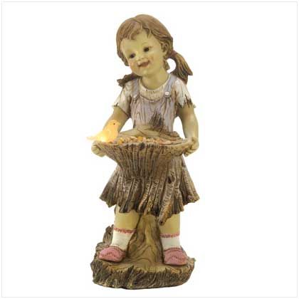 SWEET SUMMERTIME SOLAR STATUE Outdoor Garden Decor NEW  