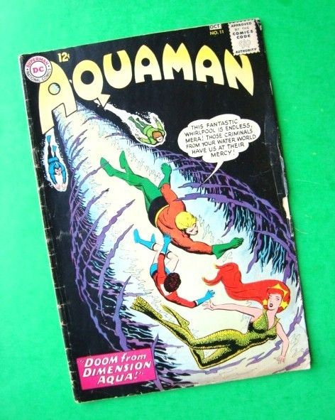 1963 AQUAMAN #11 Doom From Dimension Aqua DC COMICS 12c  