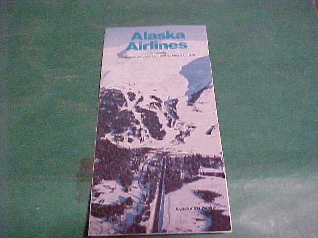 1978 ALASKA AIRLINES TIMETABLE SCHEDULE BOOKLET  