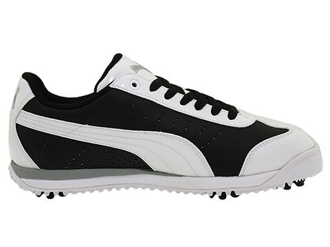 NEW PUMA GOLF CLUB SHOES BLACK/WHITE MENS SIZE 6 MEDIUM  