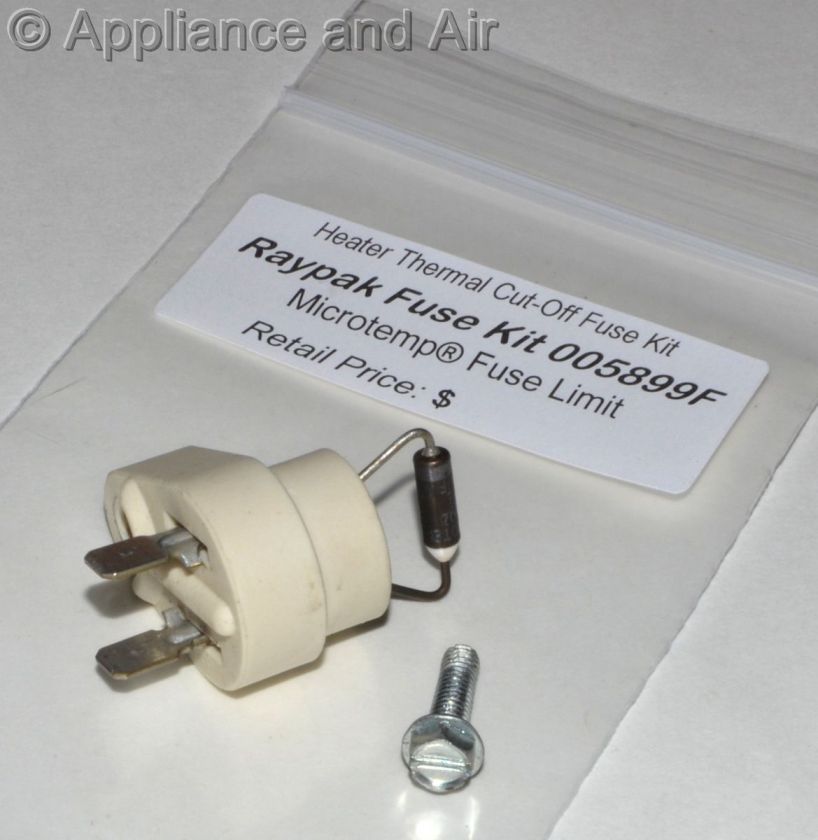   Pool Heater Thermal Cut Off Fuse kit RP2100 Versa 55 A B + Instr