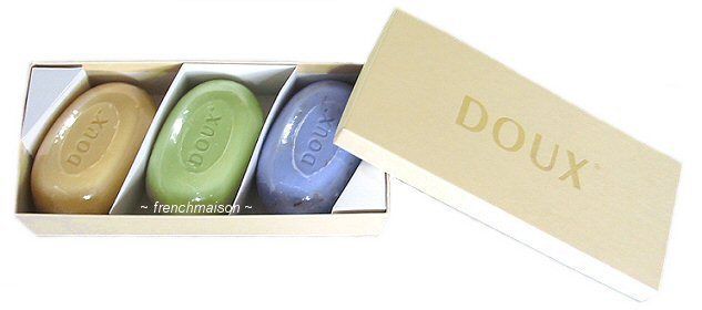 DOUX French HONEY+LAVENDER+VERBENA Shea Butter Soap Box  