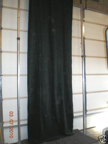 20 ft. h Black Velour Stage Drape Panel Drapery Curtain  