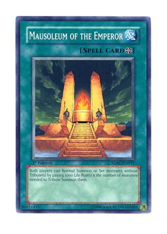 YUGIOH Mausoleum of the Emperor SDRL EN031 1st Mint x 3  