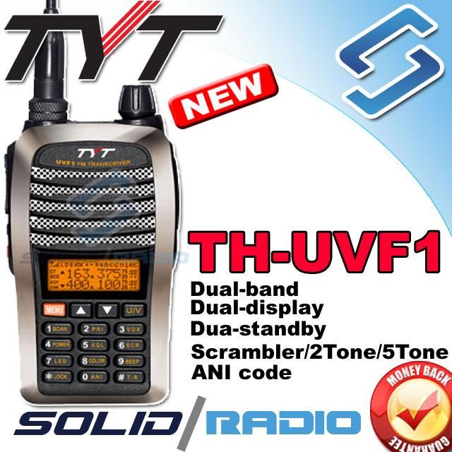 This is a new TYT TH UVF1 Dual Band handheld radio. 100% new, factory 