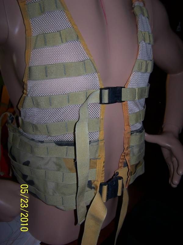 USGI Fall Woodland Camo MOLLE Combat Vest Belt Surplus  