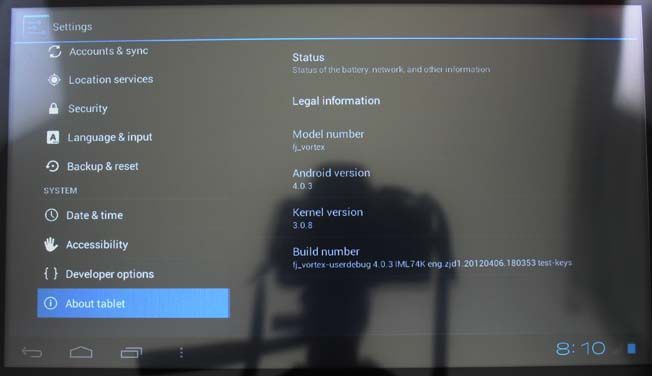 Android 4.0.3 Version Information