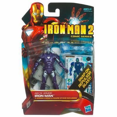 IRON MAN 2 COMIC SERIES FIGURE ARCTIC ARMOR 3 CARDS NEW  