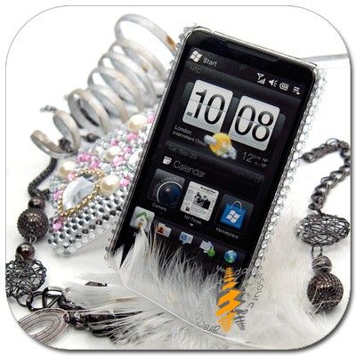 BLING Snap On Hard Skin Case HTC Touch HD 2 HD2 II  