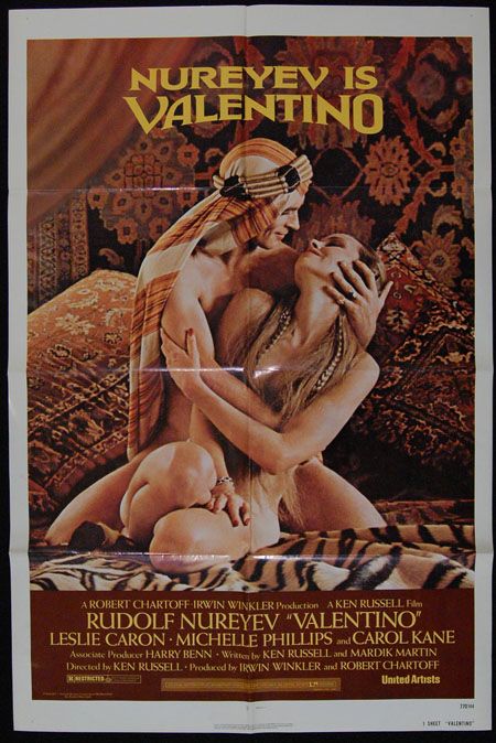 VALENTINO 1977 Rudolph Nureyev,Michelle Phillips POSTER  