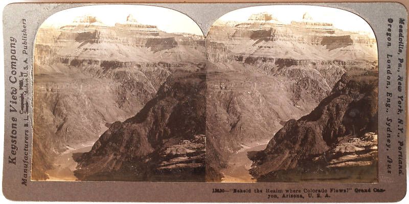 Keystone Stereoview of the Grand Canyon in ARIZONA, AZ  