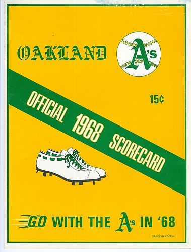 1968 Athletics As Home Baseball Programs near mint  